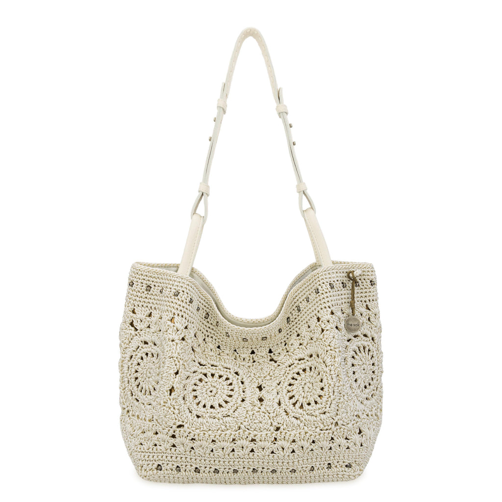 The Sak Los Feliz Medium Tote - Hand Crochet - Natural Medallion