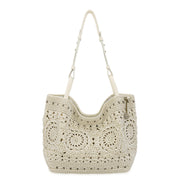 Los Feliz Medium Tote - Hand Crochet - Natural Medallion