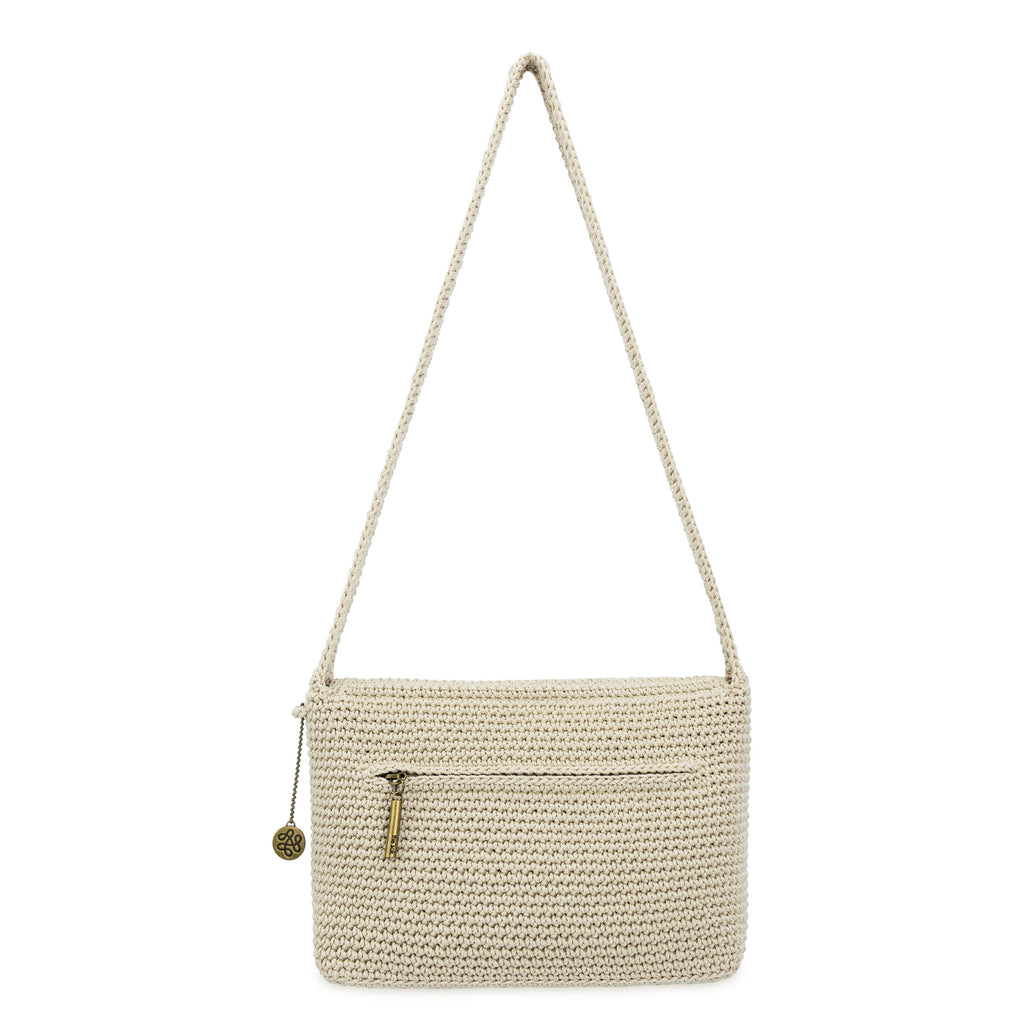 The Sak Marlow Flap Shoulder Bag - Hand Crochet - Ecru