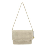 Marlow Flap Shoulder Bag - Hand Crochet - Ecru