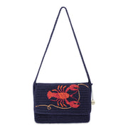 Marlow Flap Shoulder Bag - Hand Crochet - Lobster