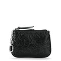 The Sak Cypress Small Card Wallet - Leather - Black Leaf Embossed