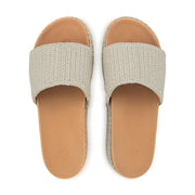 Olivia Platform Sandal - Hand Crochet - Ecru