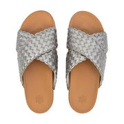 Penelope Sandal - Leather - Woven Pyrite