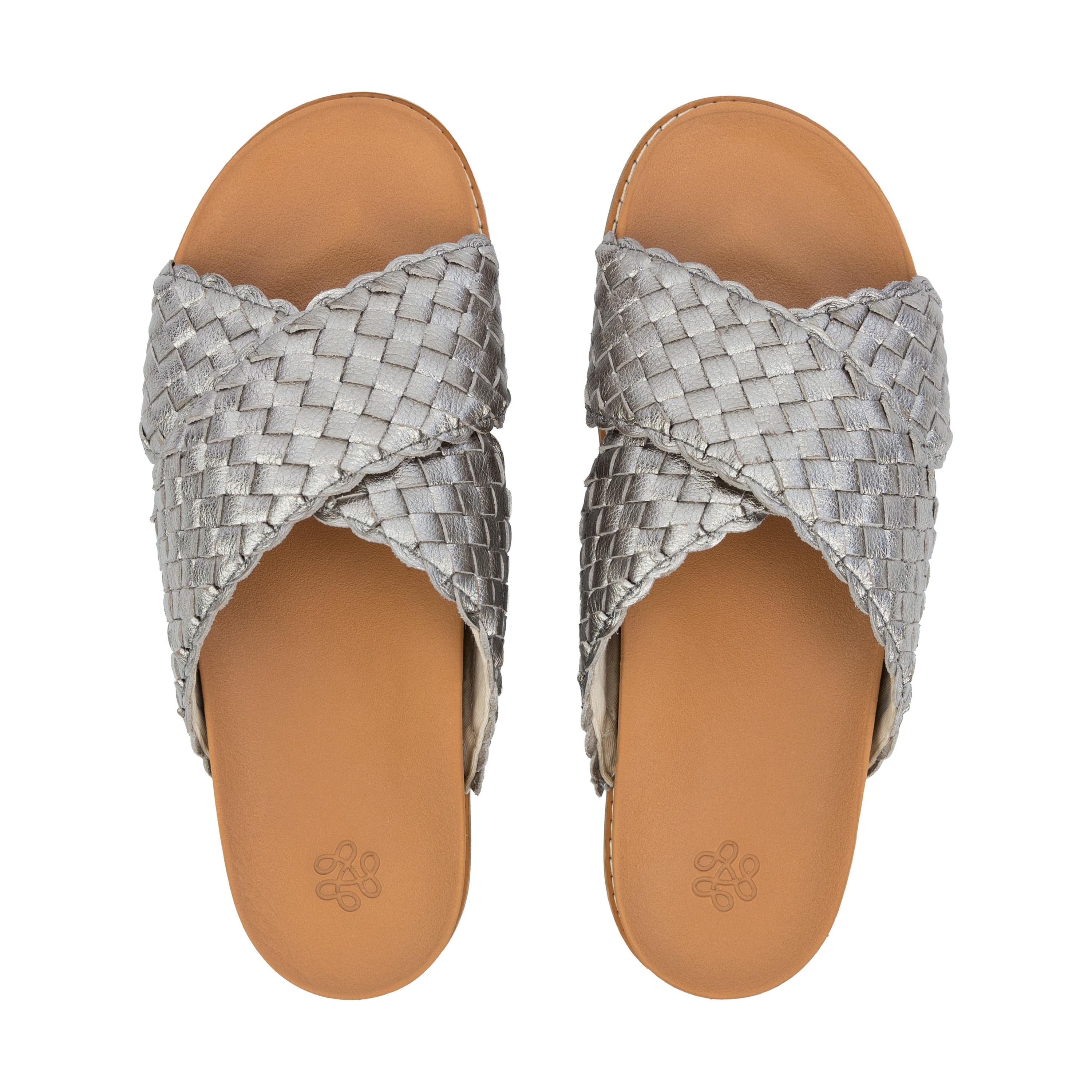 The Sak Penelope Sandal - Leather - Pyrite Woven