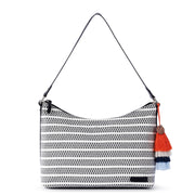 Banyan Hobo - Straw - Black and White Woven