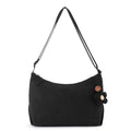 Sakroots Banyan Hobo - EcoTwill - Black Flower Blossom Quilted