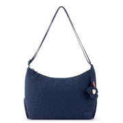 Banyan Hobo - EcoTwill - Navy Flower Blossom Quilted