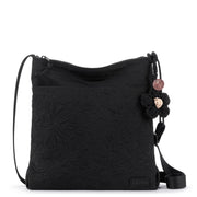 Banyan Basic Crossbody - EcoTwill - Black Flower Blossom Quilted