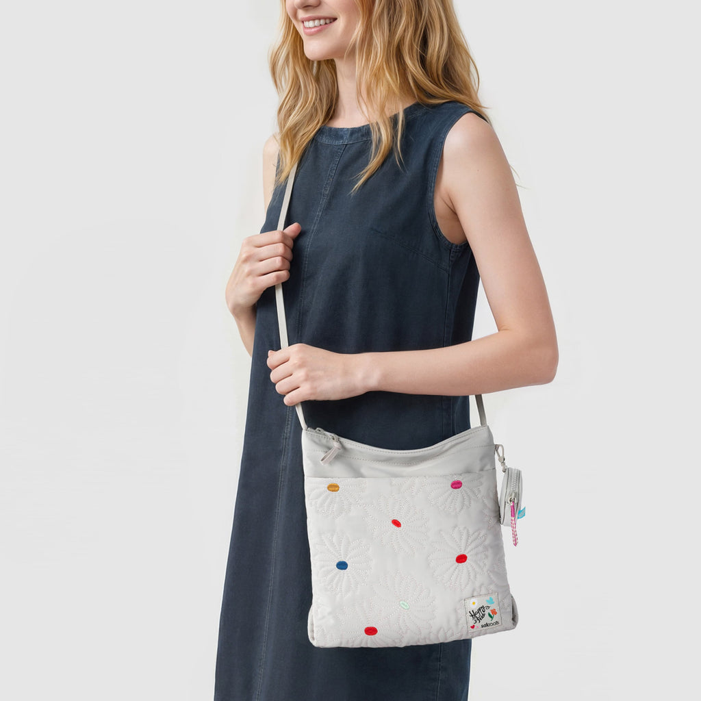 Sakroots Banyan Basic Crossbody - EcoTwill - Multi Flower Quilted