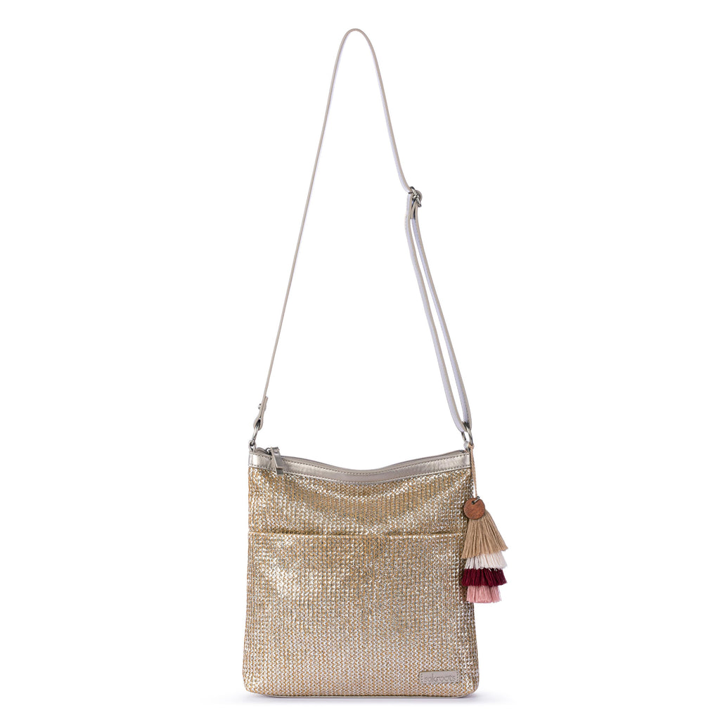 Sakroots Banyan Basic Crossbody - Straw - Pyrite Straw