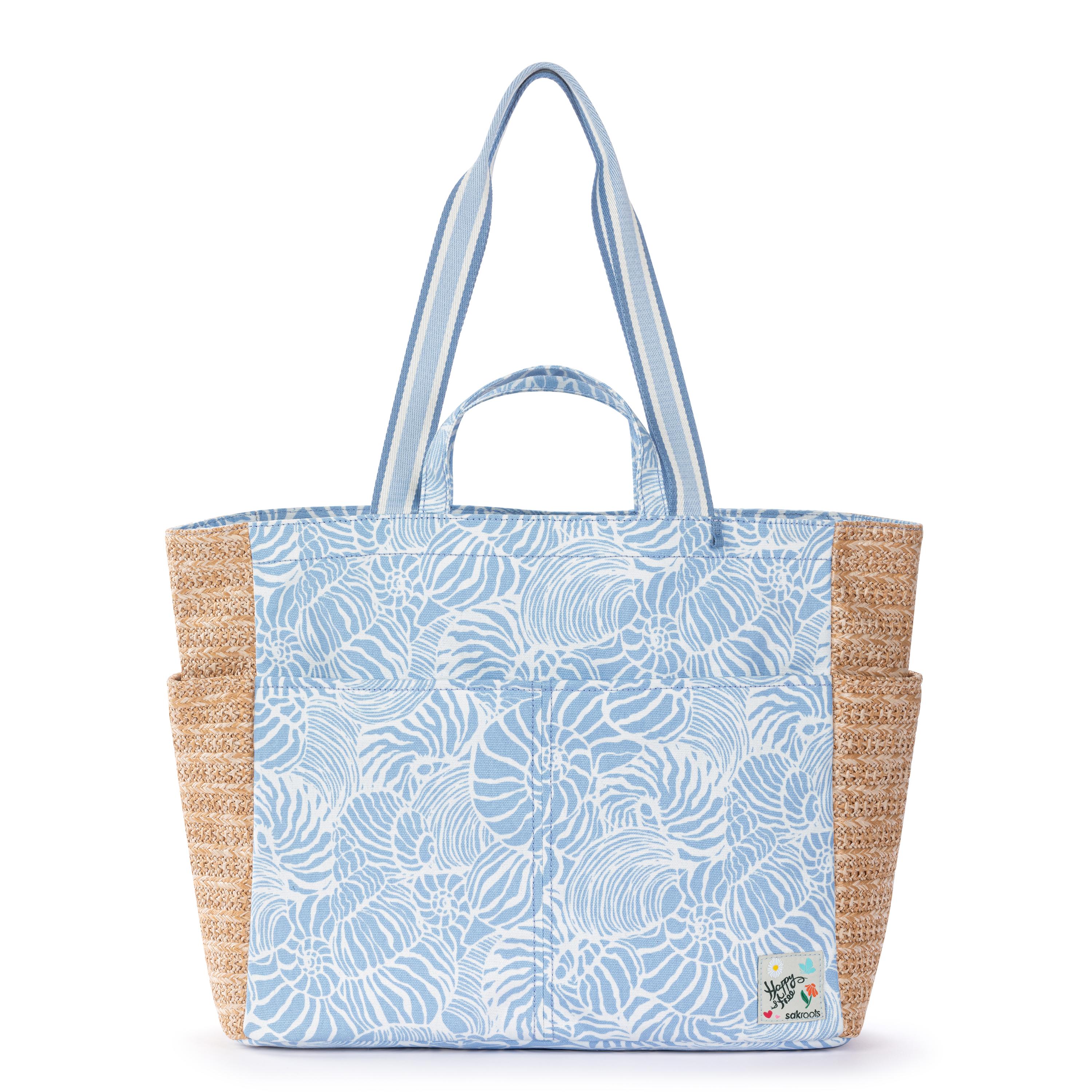 Sakroots Cassia Beach Tote - Canvas - Blue Aura Seashore