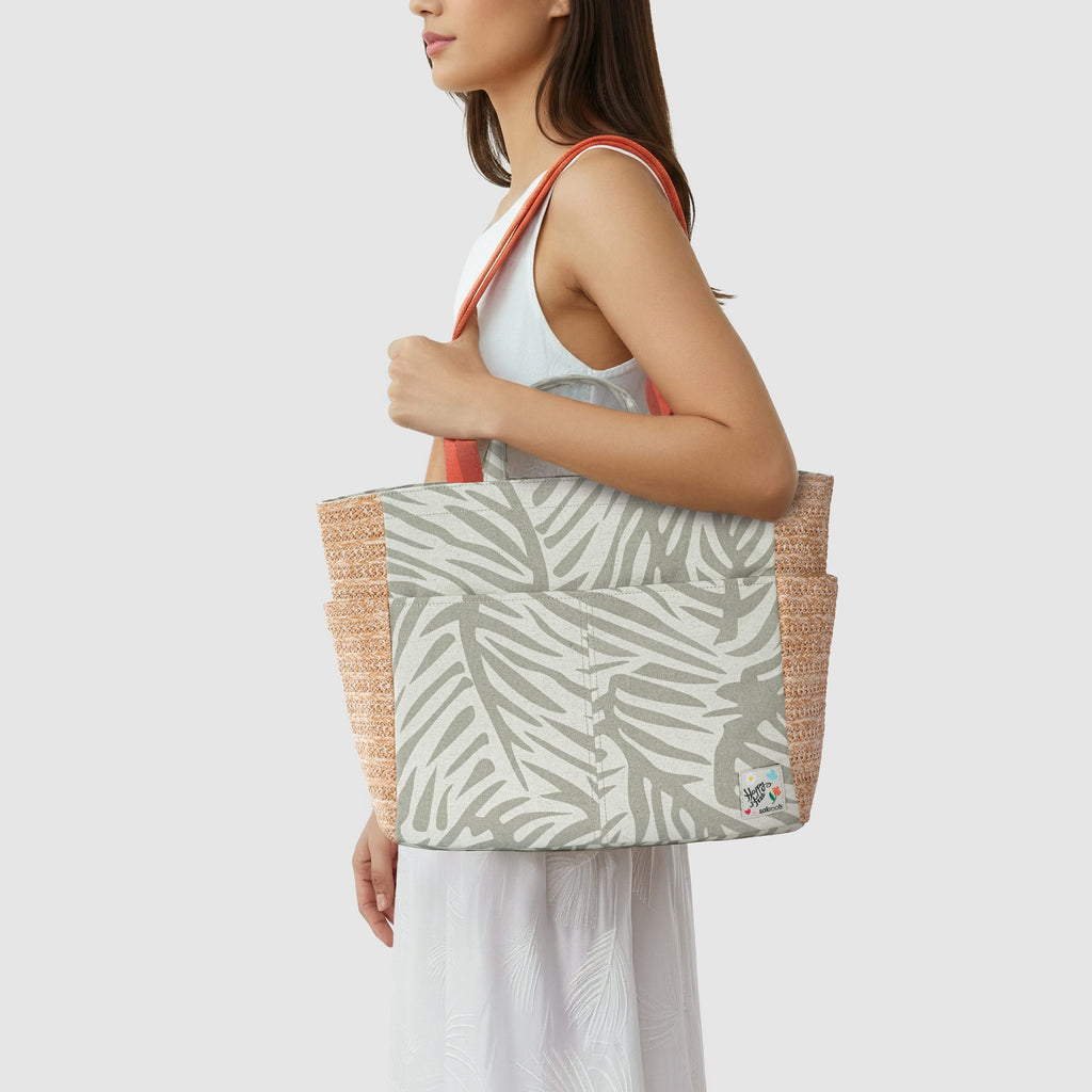Sakroots Cassia Beach Tote - Canvas - Natural Leaf