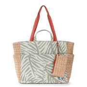 Cassia Beach Tote - Canvas - Natural Leaf