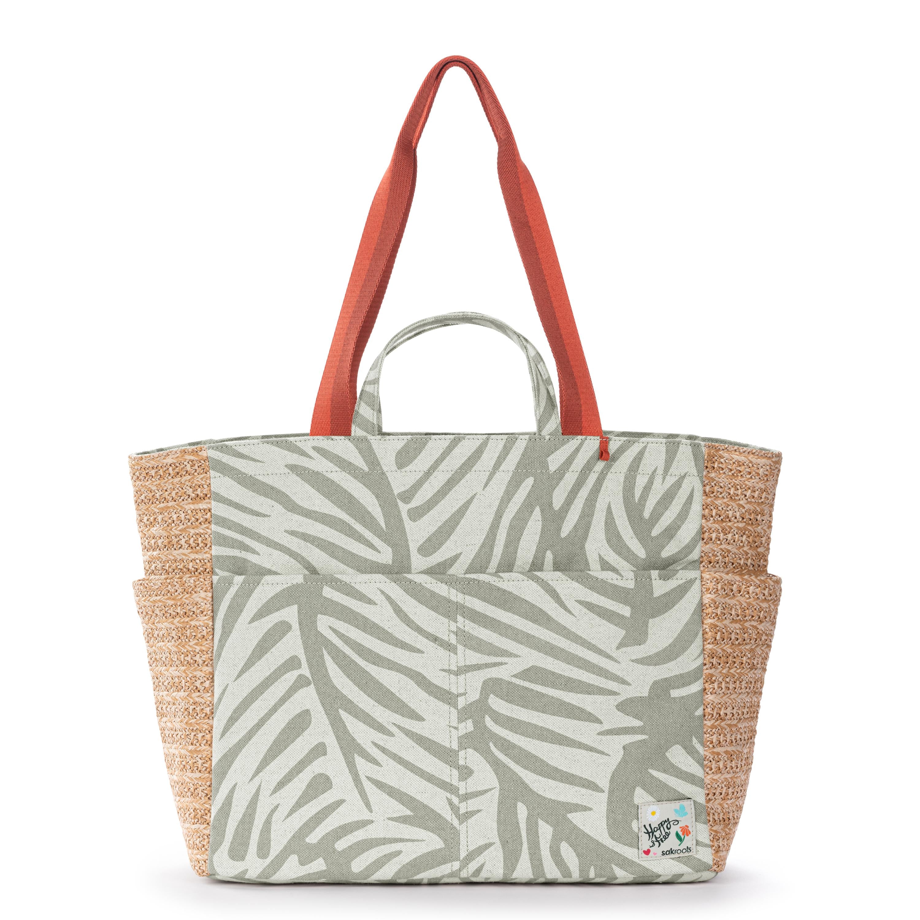 Sakroots Cassia Beach Tote - Canvas - Natural Leaf