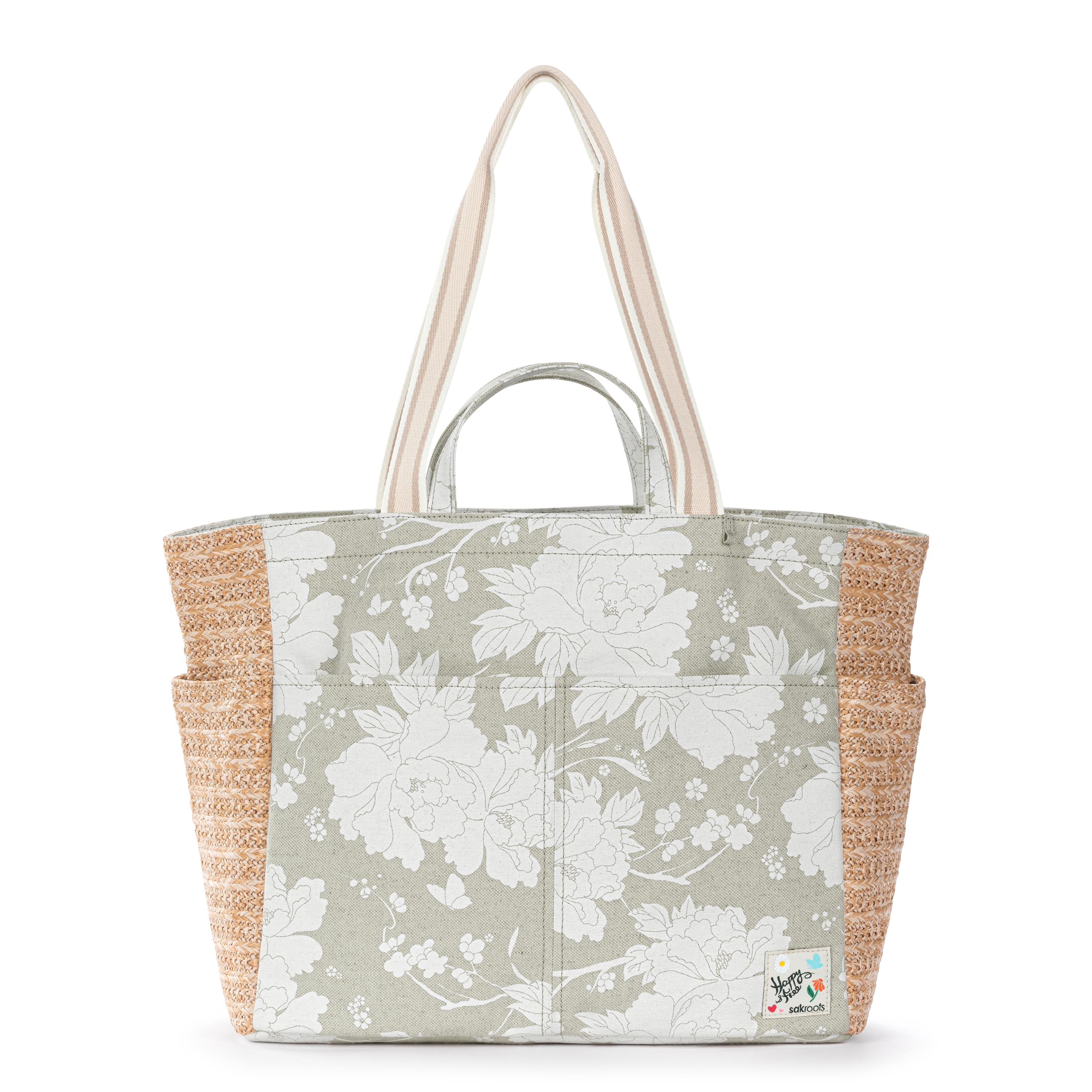 Sakroots Cassia Beach Tote - Canvas - Natural Wild Fleur