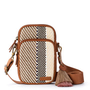 Koa Smartphone Crossbody - Straw - Tobacco Batik Woven
