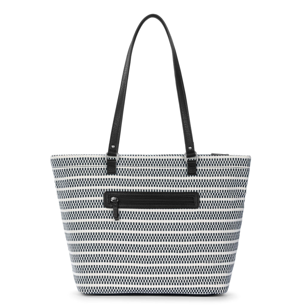 Sakroots Banyan Shoulder Tote - Straw - Black and White Woven