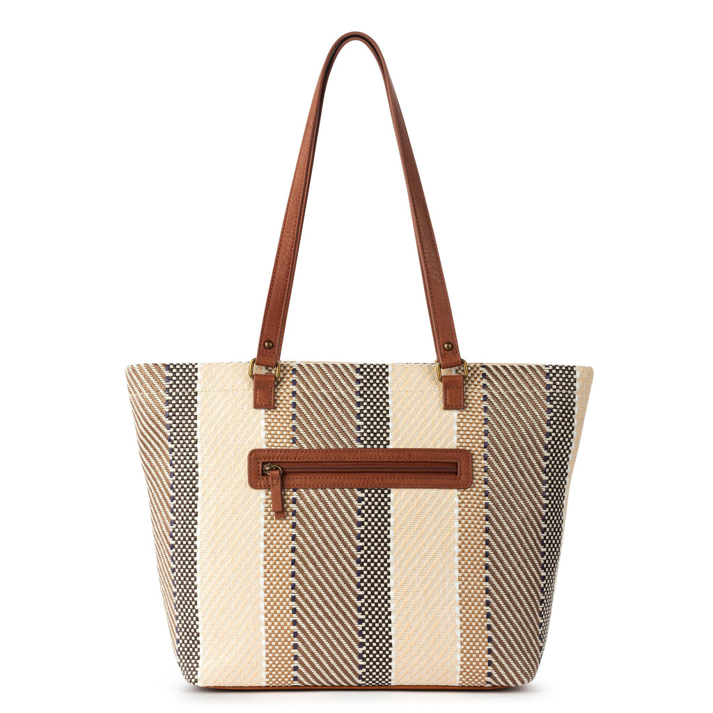 Sakroots Banyan Shoulder Tote - Straw - Tobacco Batik Woven