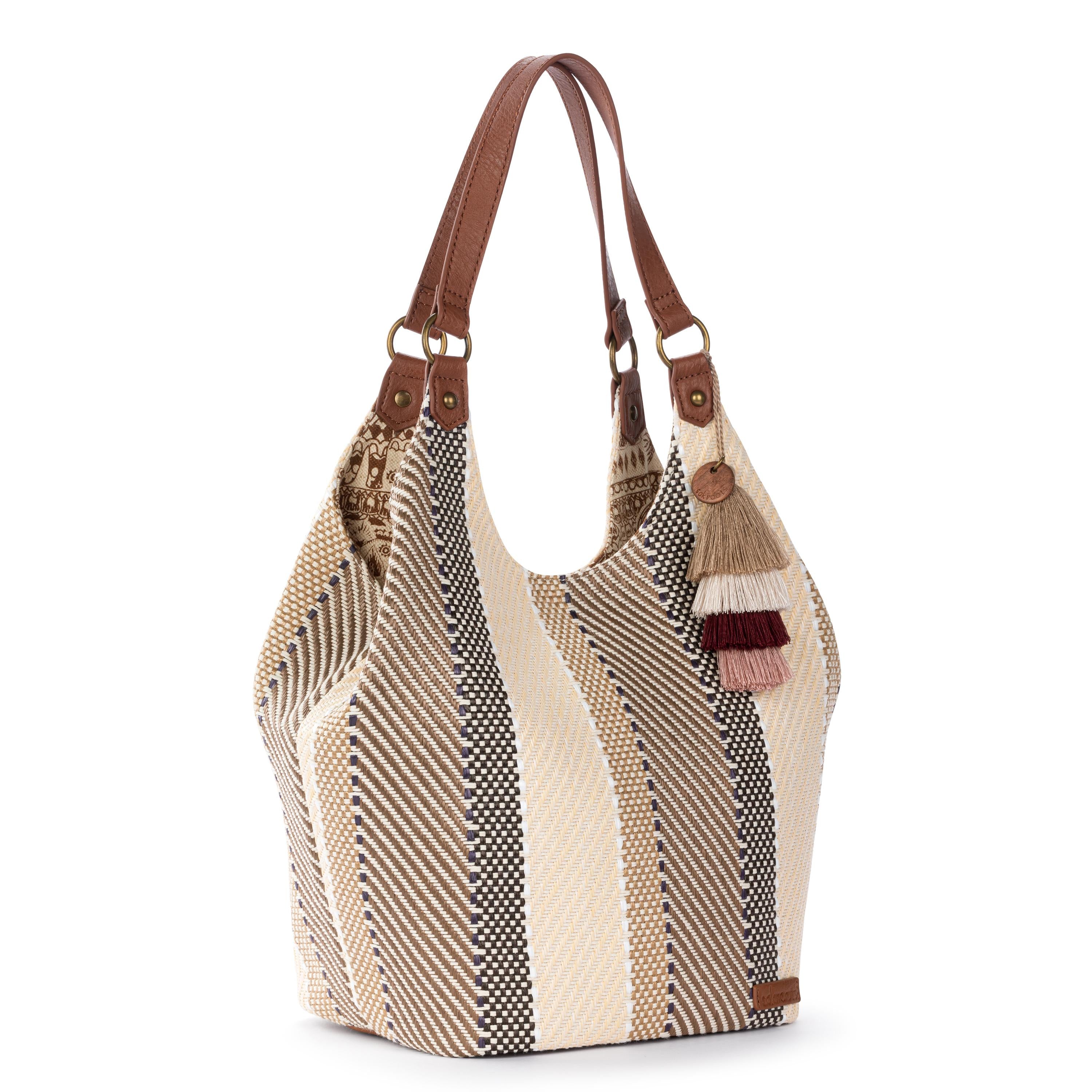 Sakroots Roma Shopper - Straw - Tobacco Batik Woven