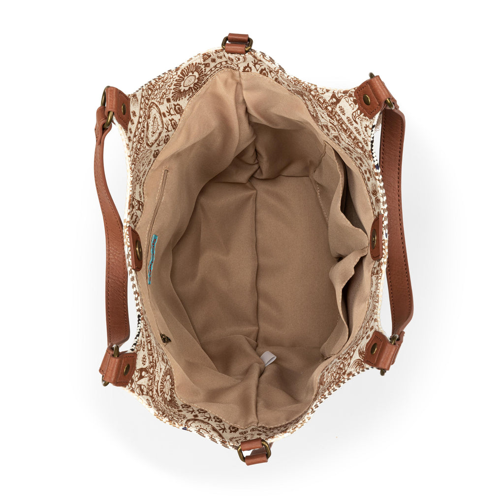 Sakroots Roma Shopper - Straw - Tobacco Batik Woven