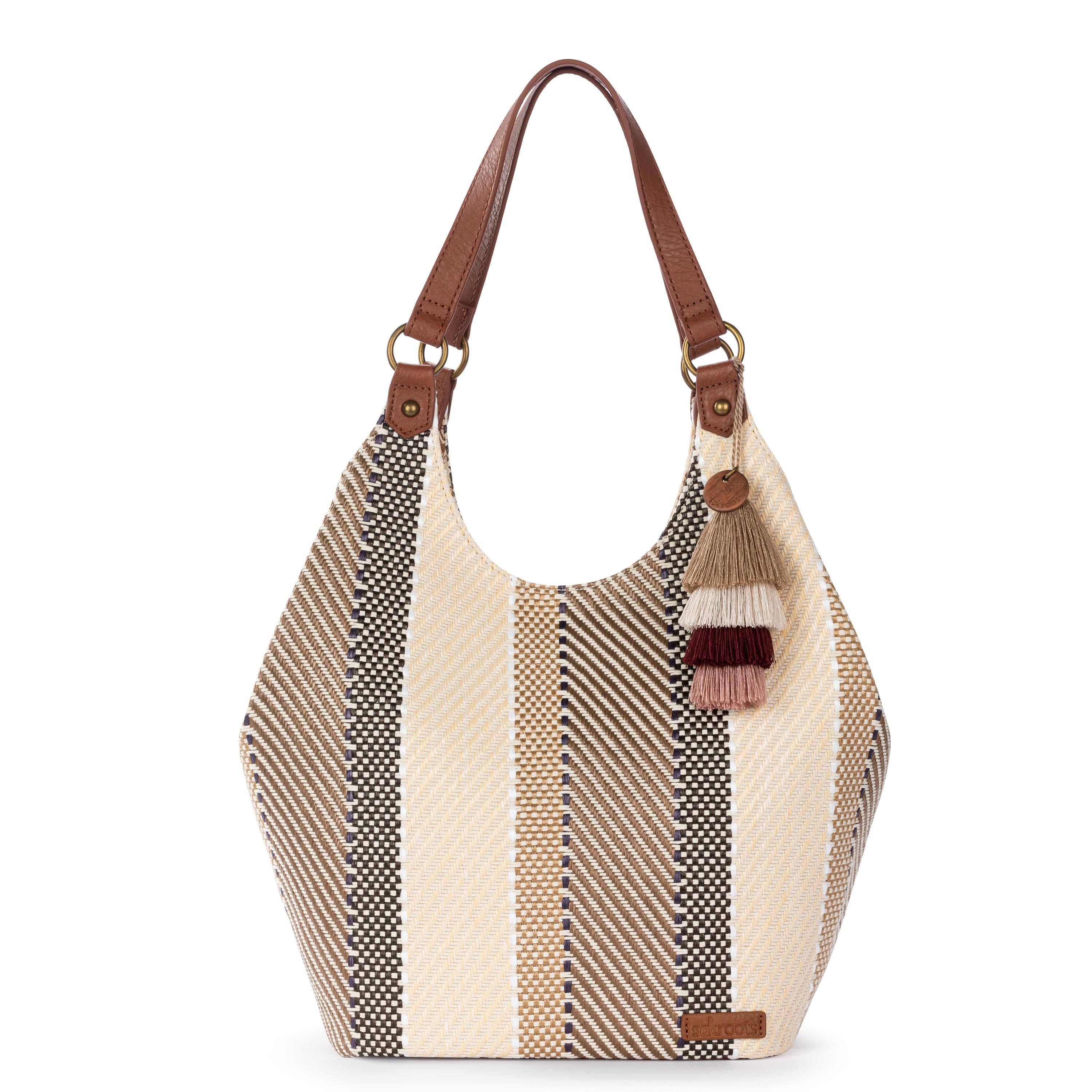 Sakroots Roma Shopper - Straw - Tobacco Batik Woven