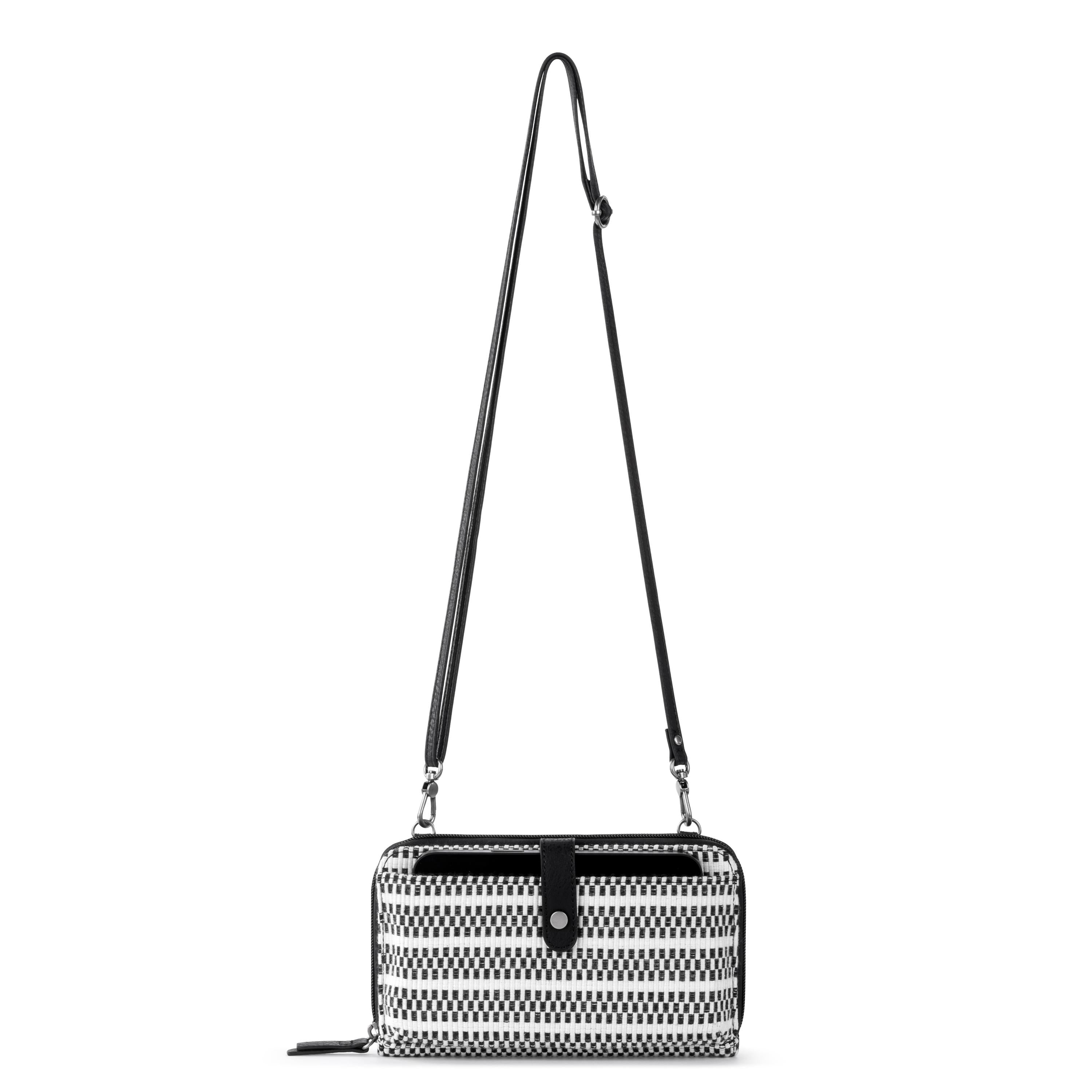 Sakroots Smartphone Wallet - Straw - Black and White Woven