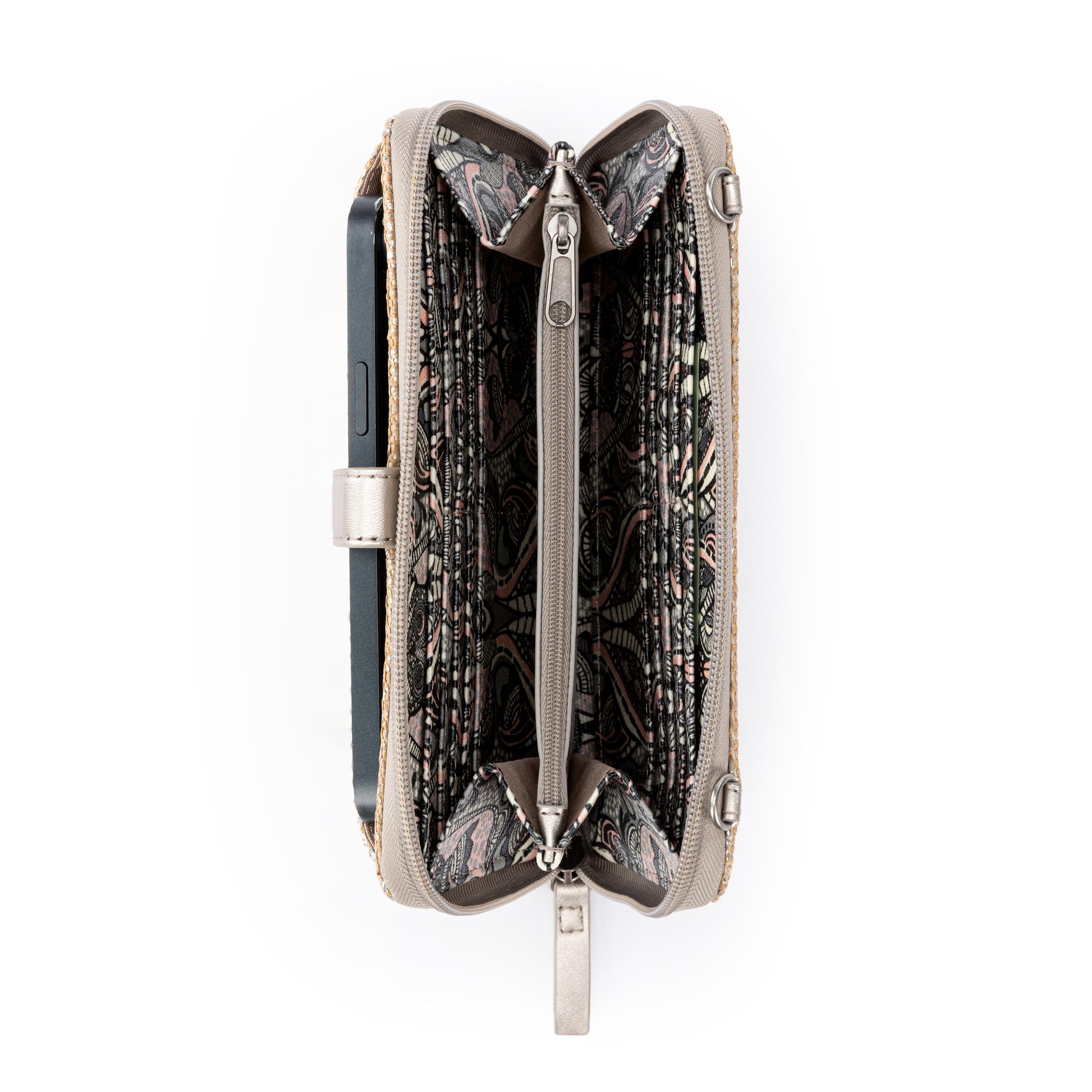 Sakroots Smartphone Wallet - Straw - Pyrite Straw