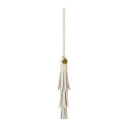 Cypress Tassel Dangle - Leather - Stone