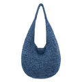 The Sak 120 Small Hobo -|Polypropylene Yarn, Paper Straw - Denim Tonal Straw|