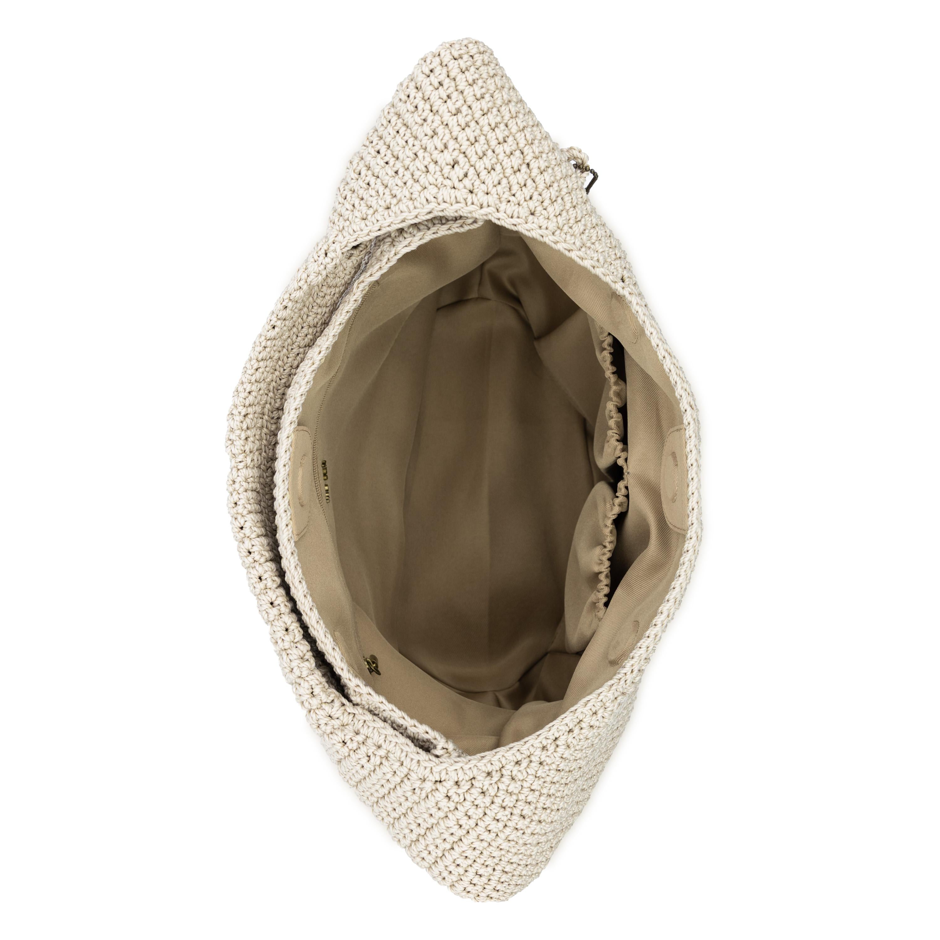 The Sak 120 Small Hobo -|Polypropylene Yarn - Ecru|