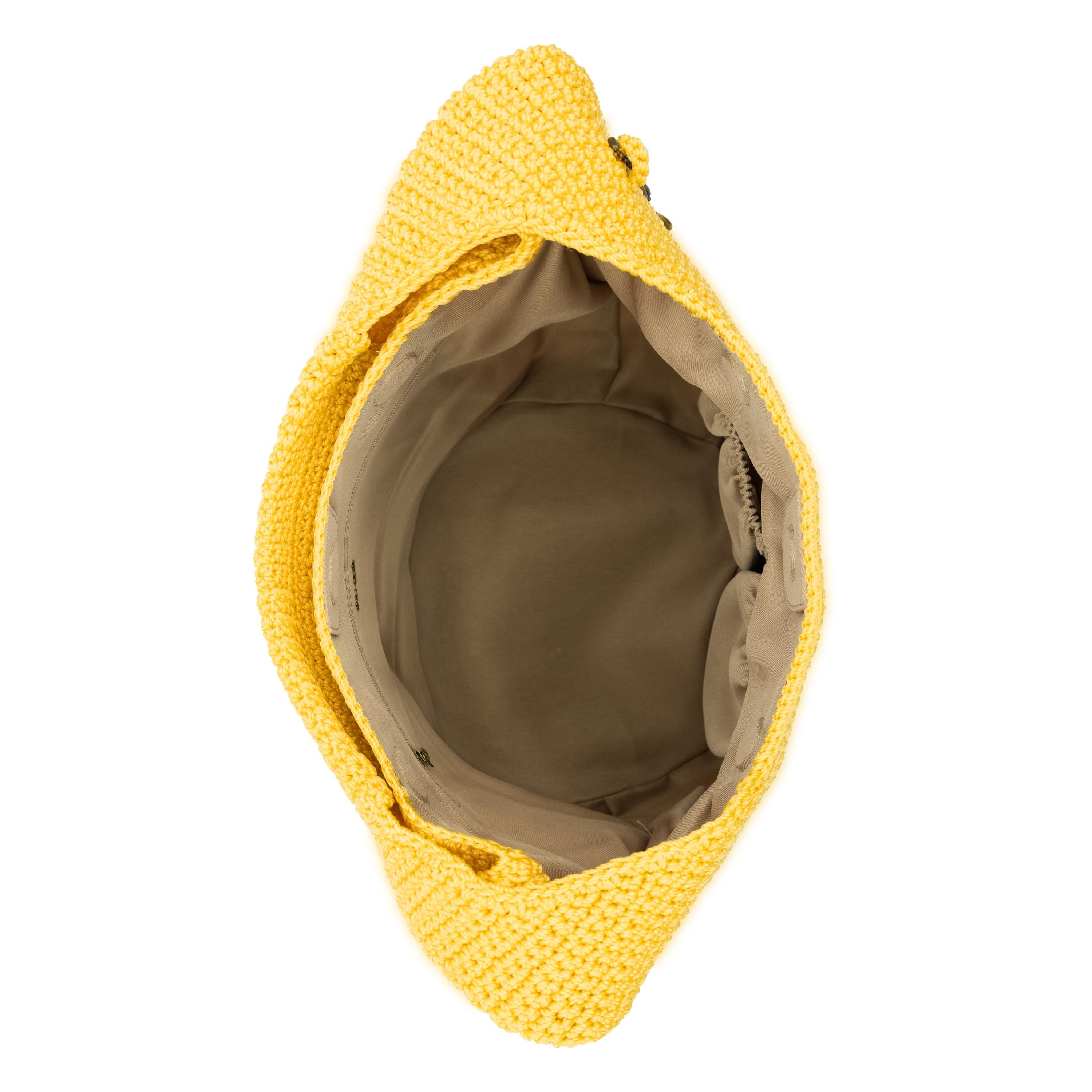 The Sak 120 Small Hobo -|Polypropylene Yarn - Lemon Drop|