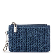 Encino Essential Wallet - Hand Crochet - Denim Tonal Straw