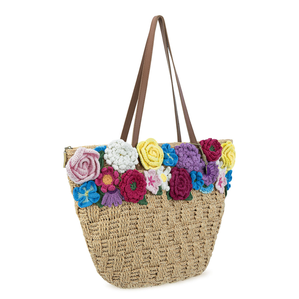 The Sak Faye Large Tote - Hand Crochet - Flower Basket