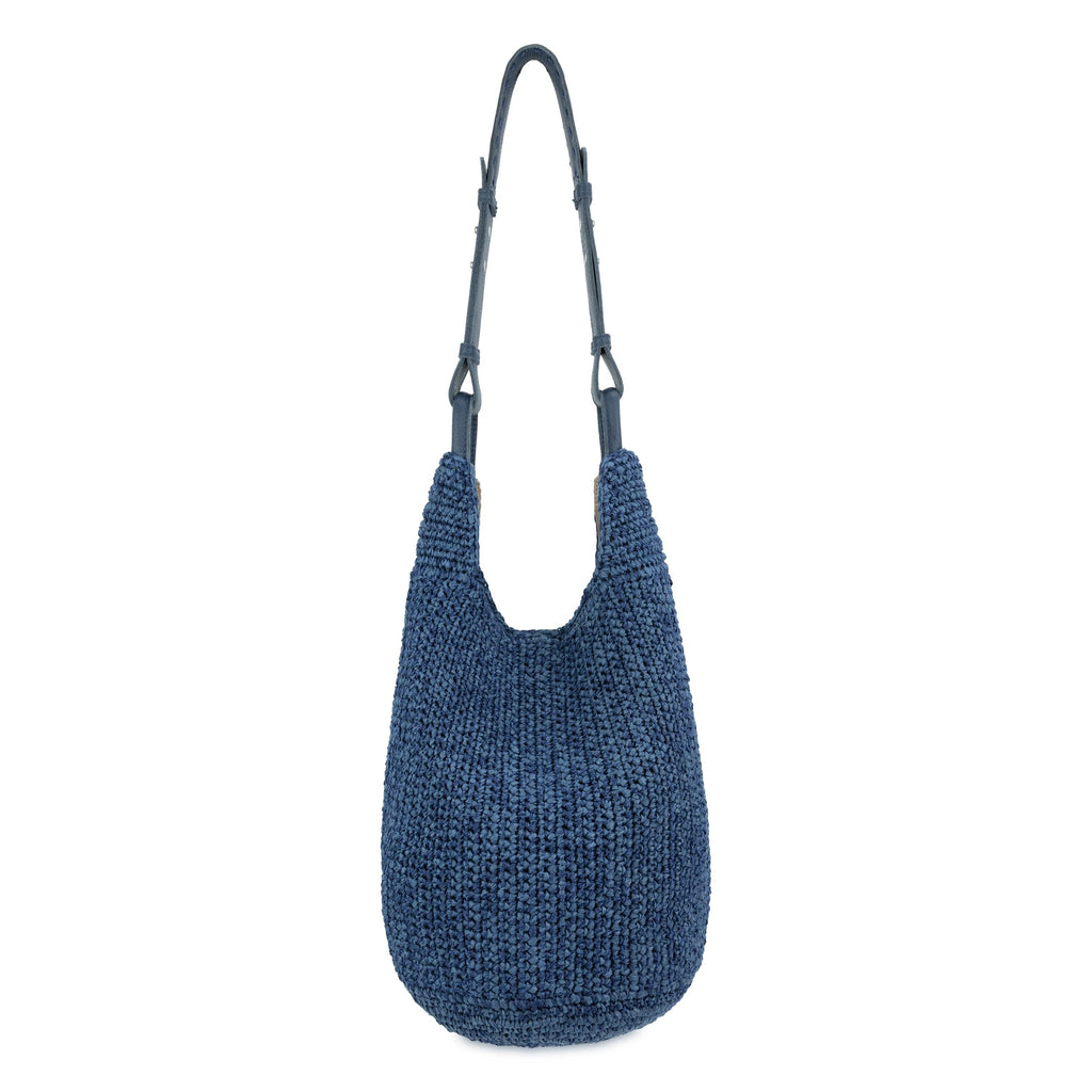 The Sak Los Feliz 120 Hobo - Hand Crochet - Denim Tonal Straw