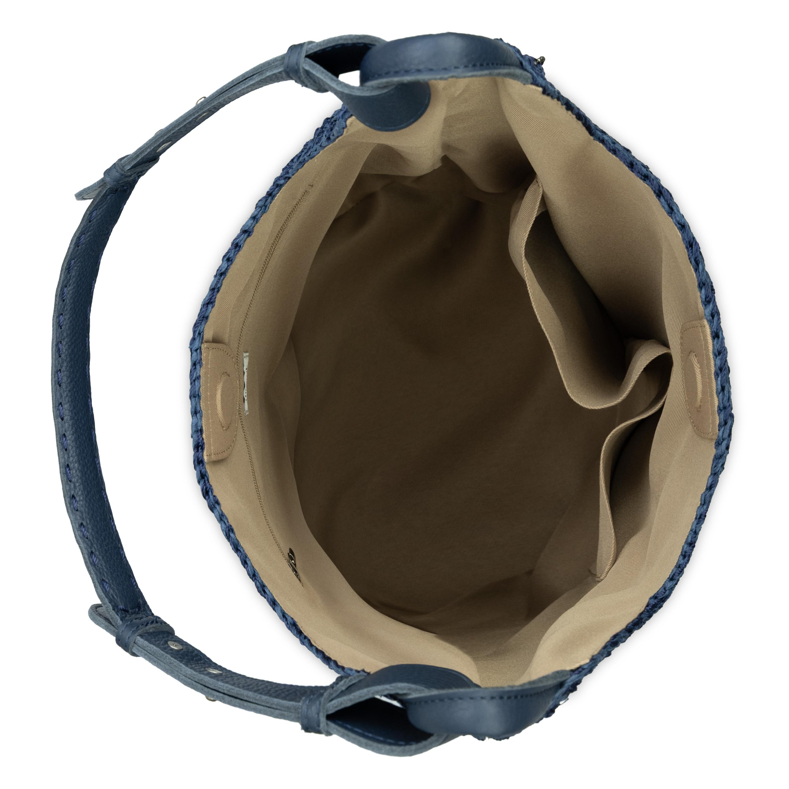 The Sak Los Feliz 120 Hobo - Hand Crochet - Denim Tonal Straw