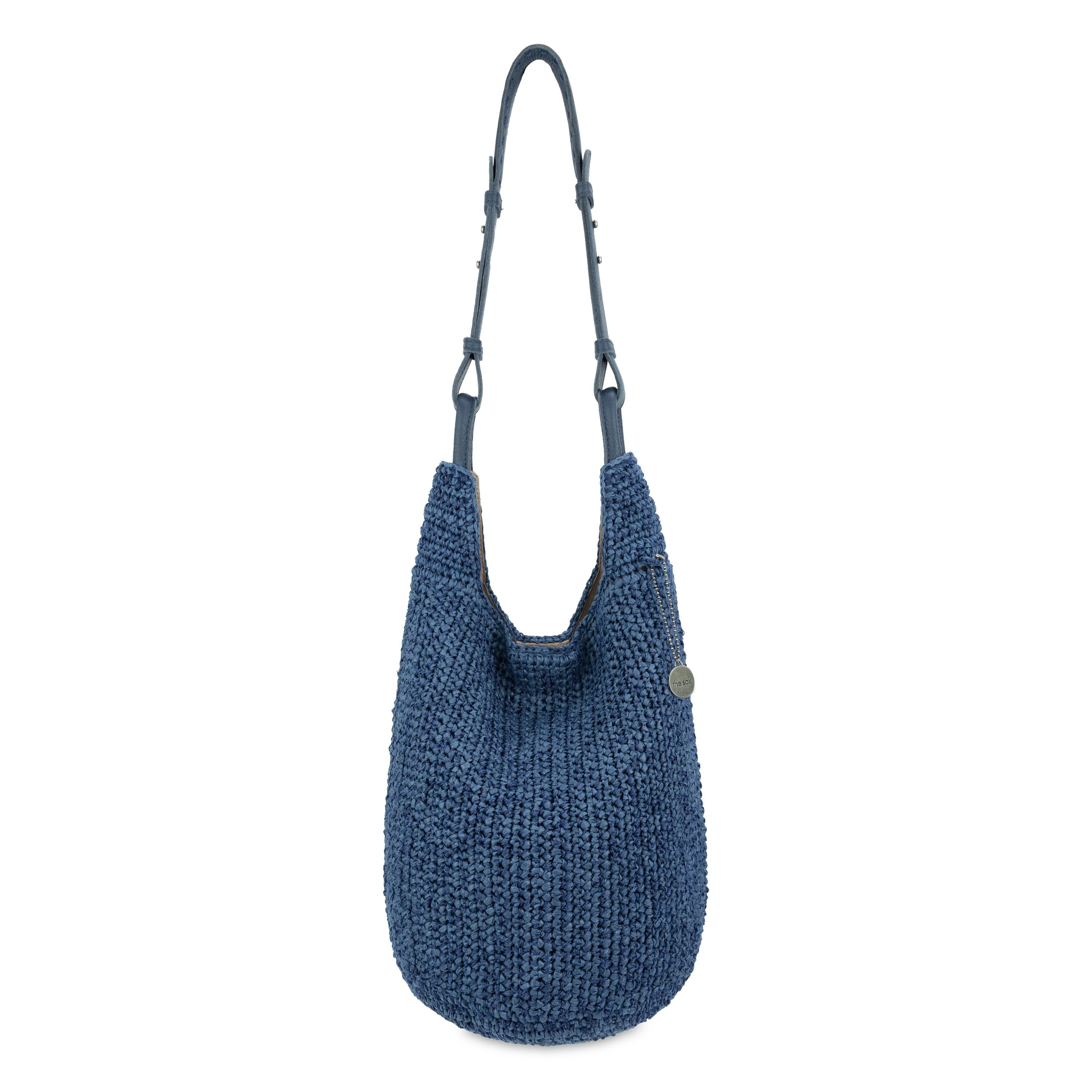 The Sak Los Feliz 120 Hobo - Hand Crochet - Denim Tonal Straw