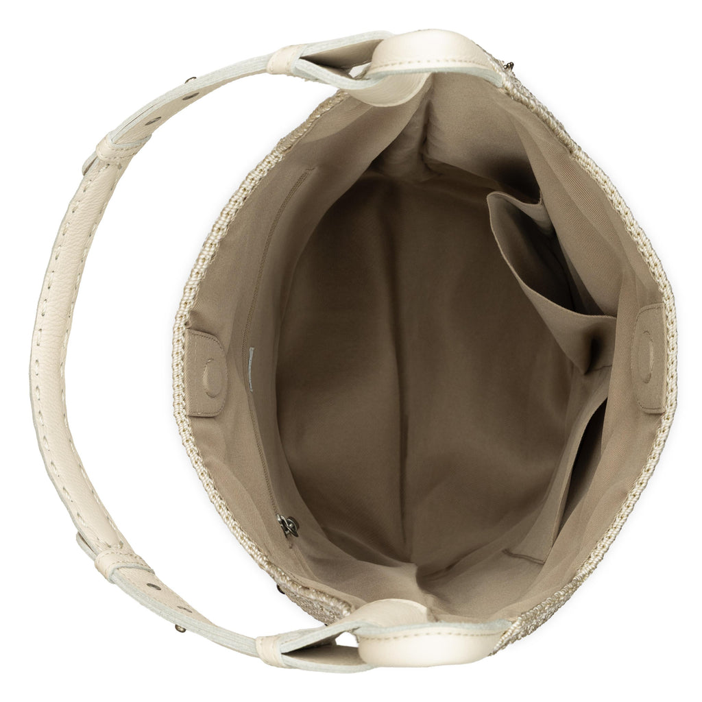 The Sak Los Feliz 120 Hobo - Hand Crochet - Natural Medallion