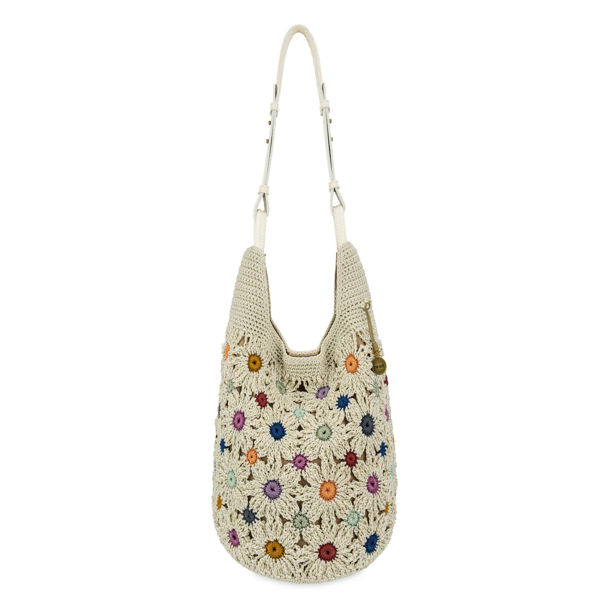 The Sak Los Feliz 120 Hobo - Hand Crochet - Natural Multi Flowers