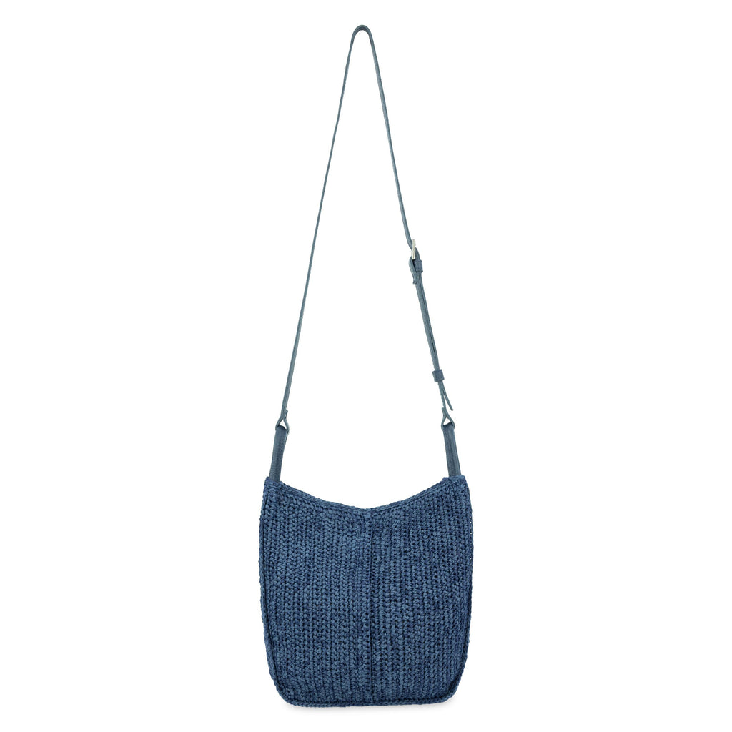 The Sak Los Feliz Slouchy Crossbody -|Polypropylene Yarn, Paper Straw - Denim Tonal Straw|