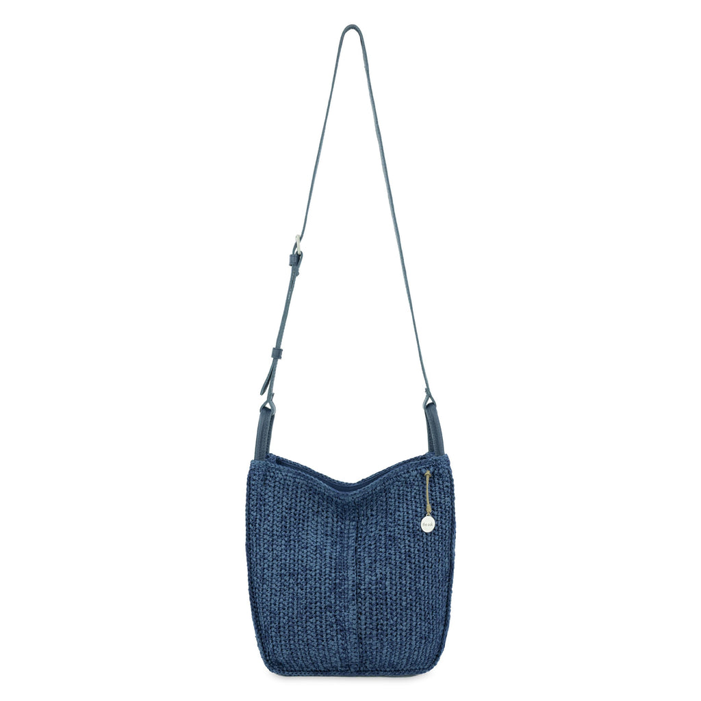 The Sak Los Feliz Slouchy Crossbody -|Polypropylene Yarn, Paper Straw - Denim Tonal Straw|