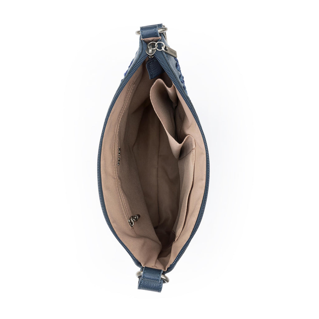 The Sak Lucia Crossbody - Hand Crochet - Denim Tonal Straw