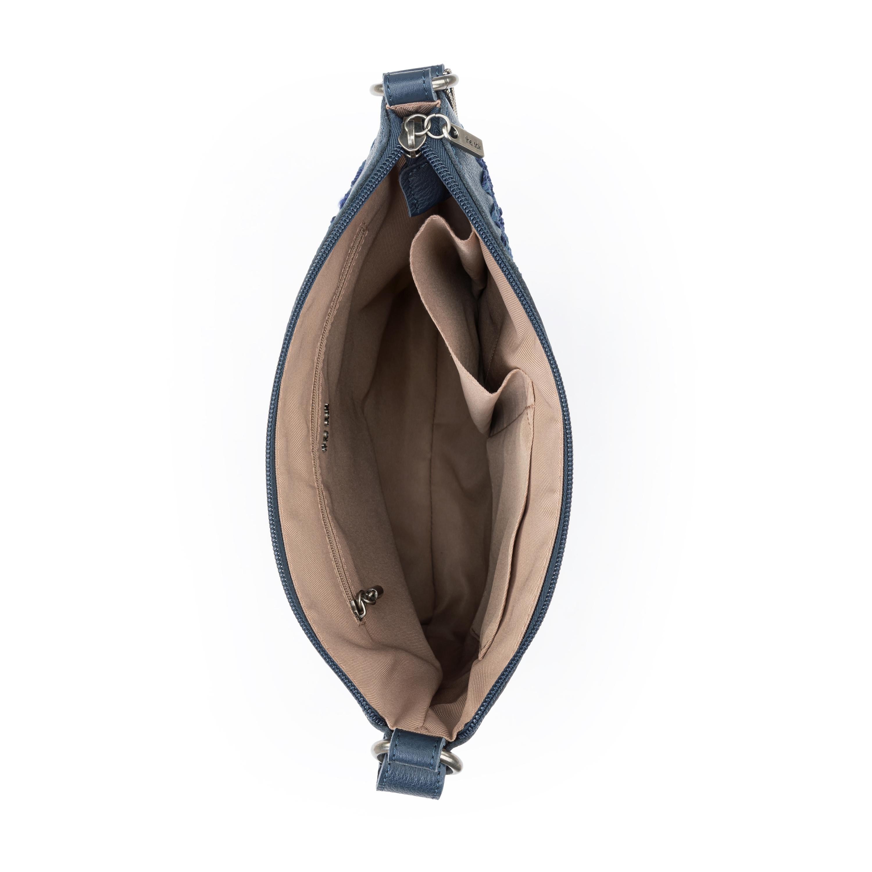 The Sak Lucia Crossbody - Hand Crochet - Denim Tonal Straw