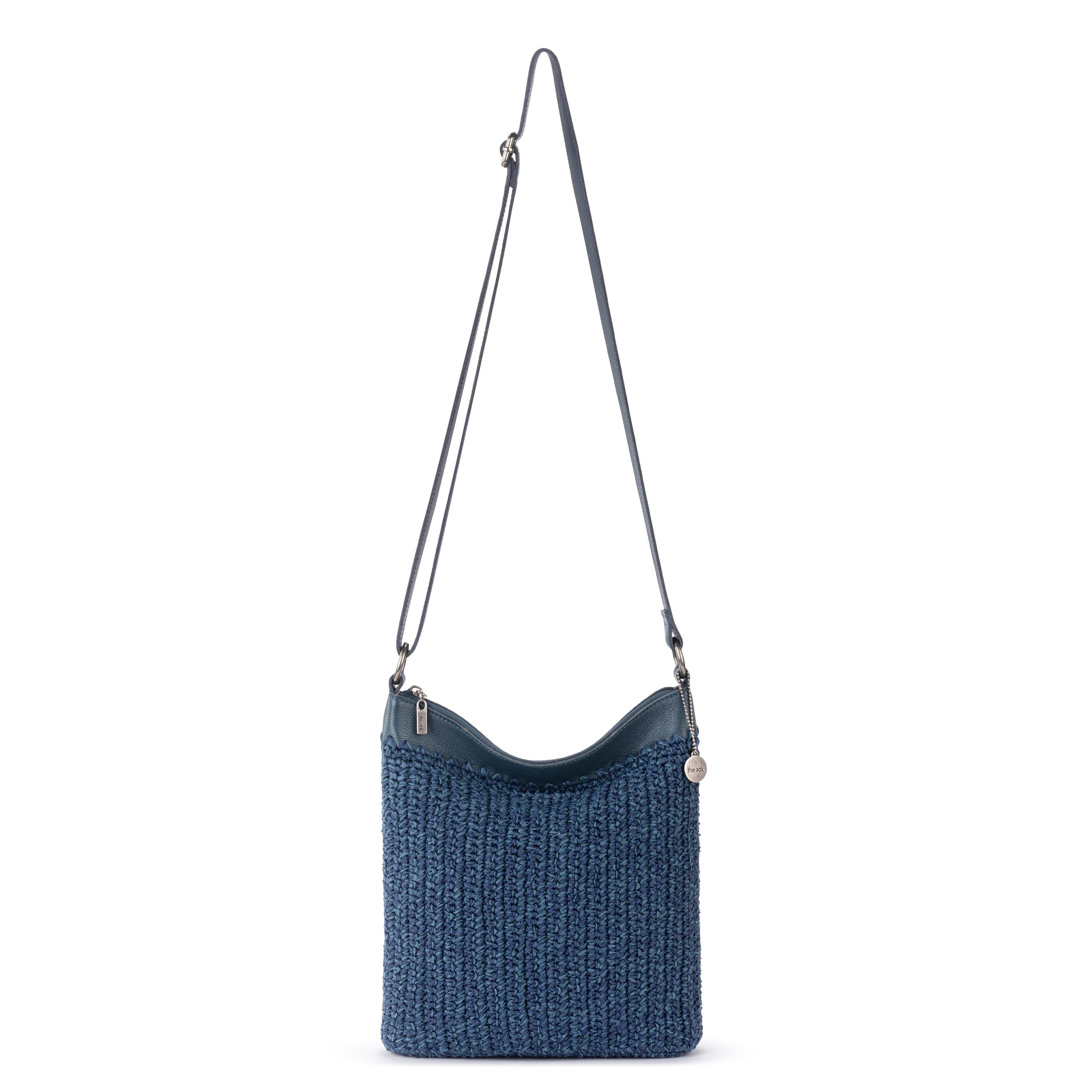 The Sak Lucia Crossbody - Hand Crochet - Denim Tonal Straw