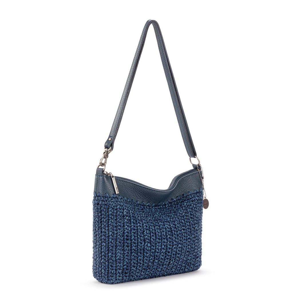 The Sak Lumi Crossbody - Hand Crochet - Denim Tonal Straw