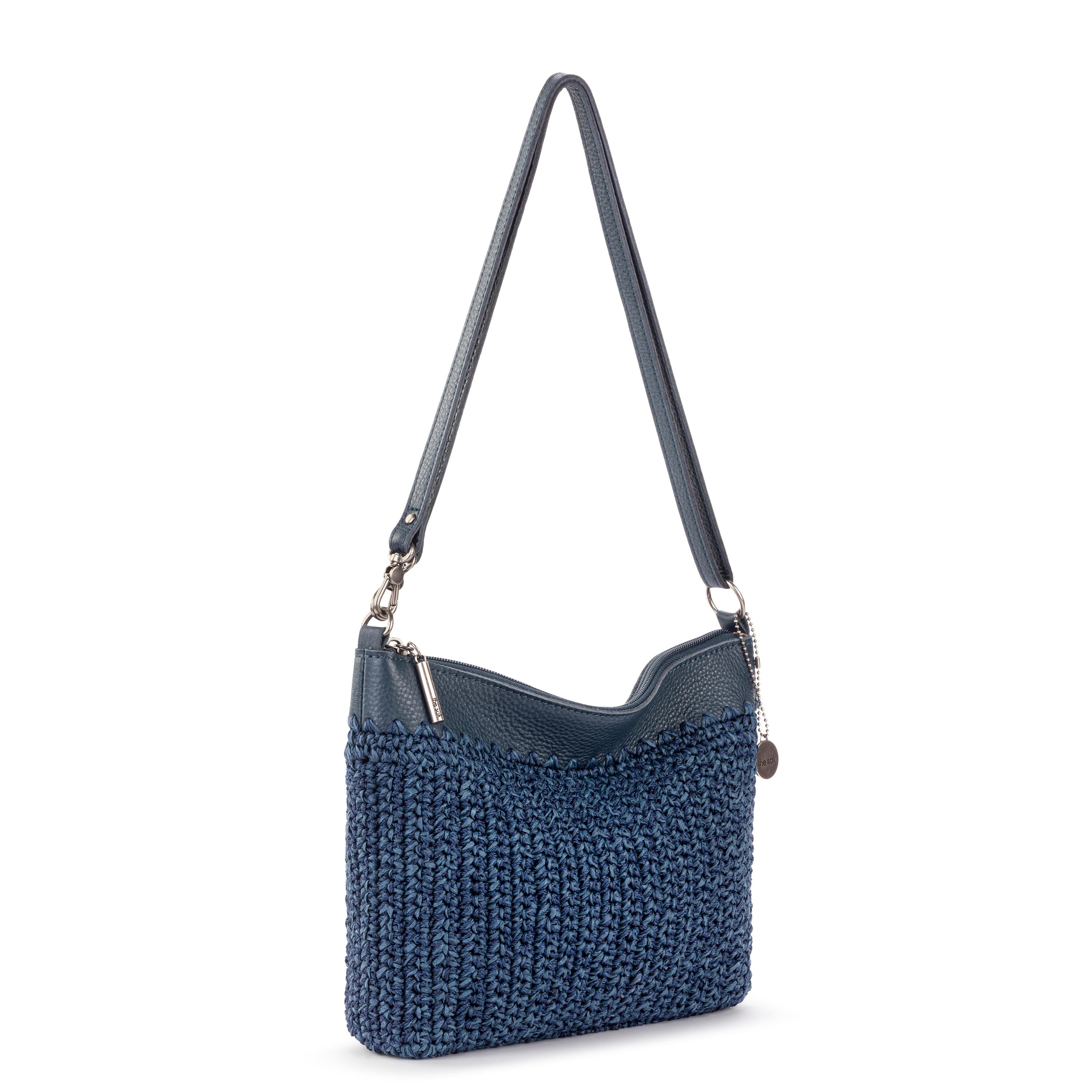 The Sak Lumi Crossbody - Hand Crochet - Denim Tonal Straw
