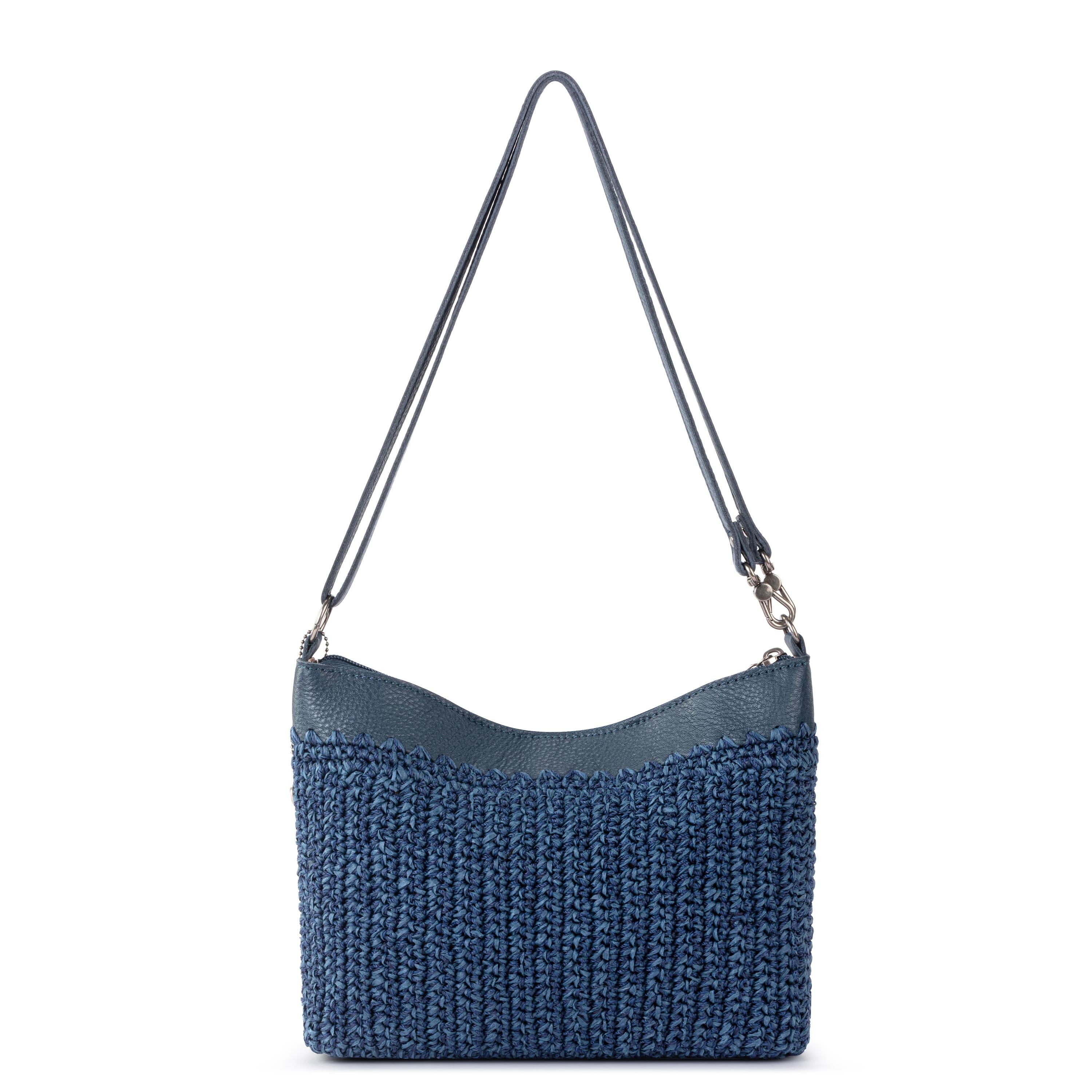 The Sak Lumi Crossbody - Hand Crochet - Denim Tonal Straw