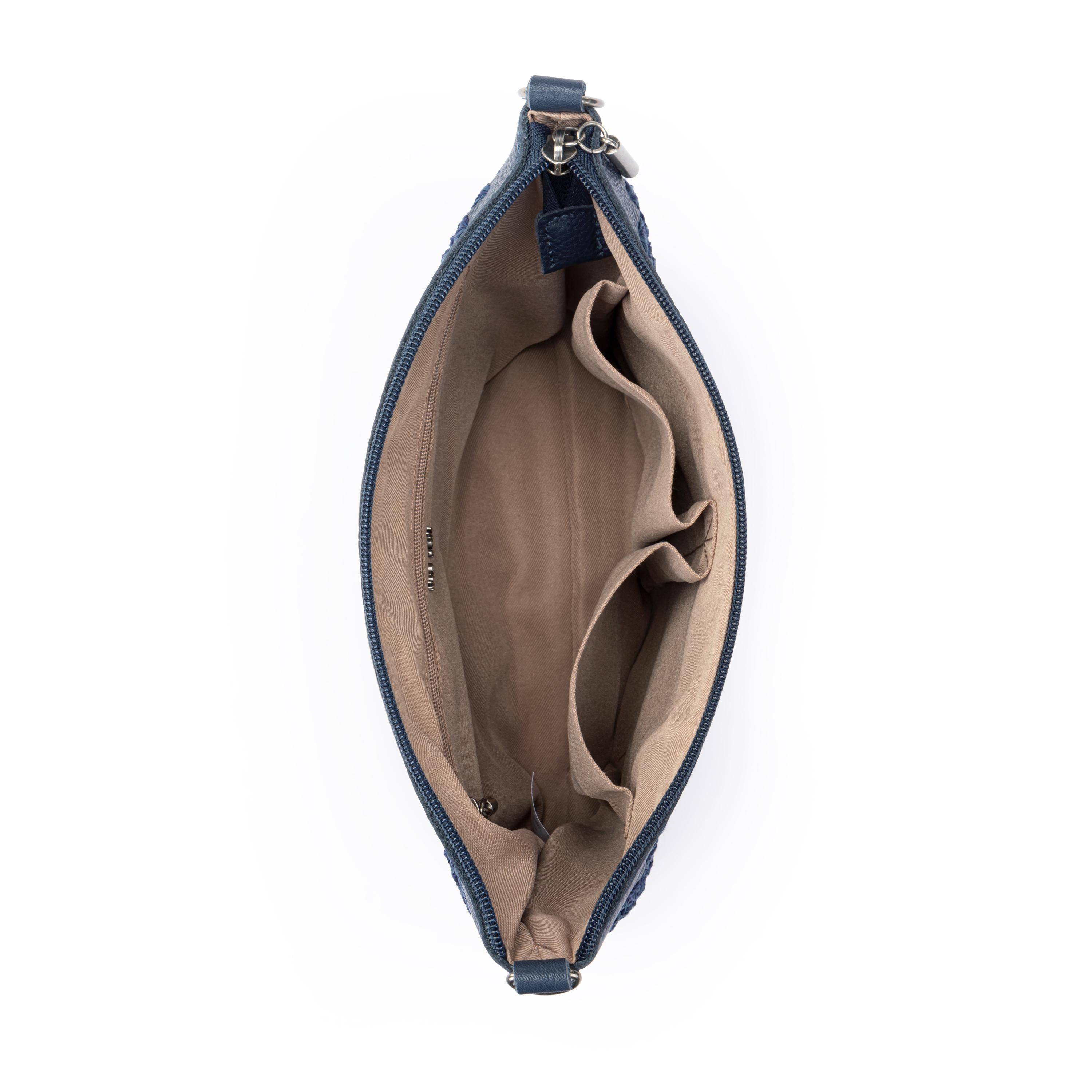 The Sak Lumi Crossbody - Hand Crochet - Denim Tonal Straw