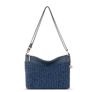 Lumi Crossbody - Hand Crochet - Denim Tonal Straw