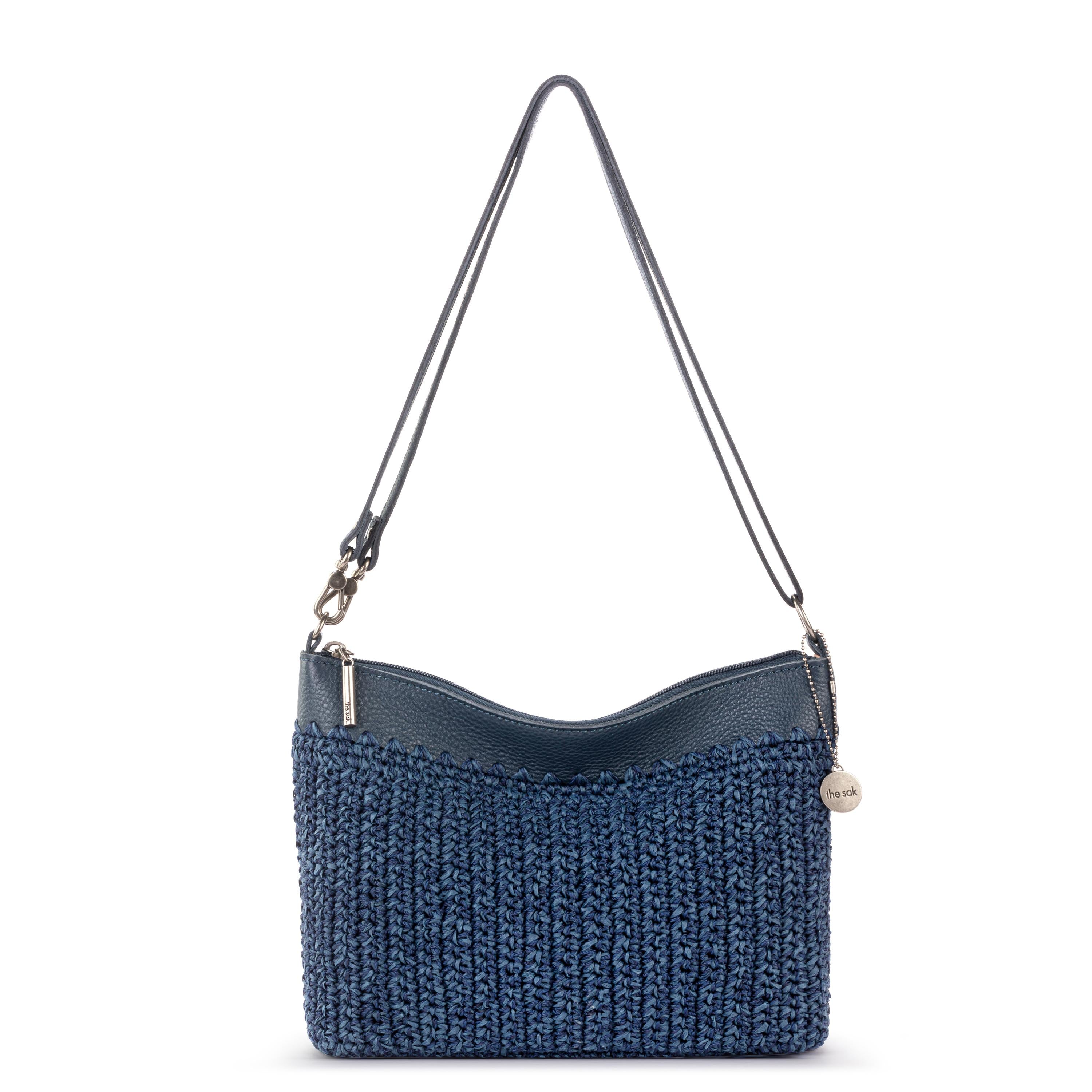 The Sak Lumi Crossbody - Hand Crochet - Denim Tonal Straw